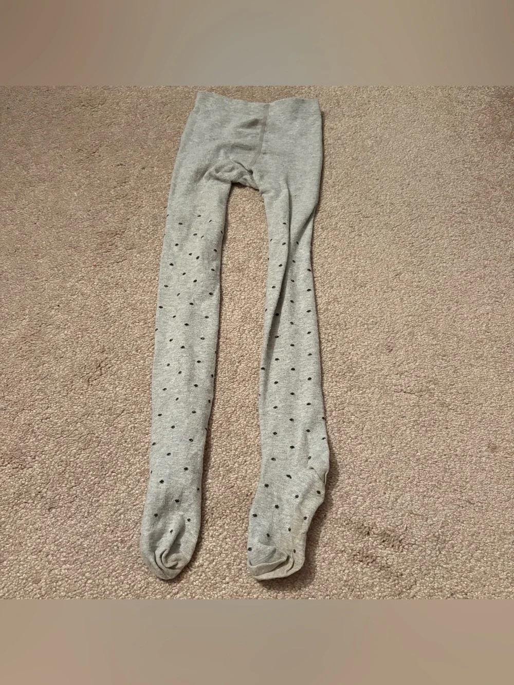 H&M Girls' size 6-8 years Gray Dot Tights